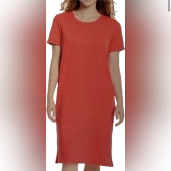 Jessica Simpson midi crepe coral dress - Picture 3 of 5